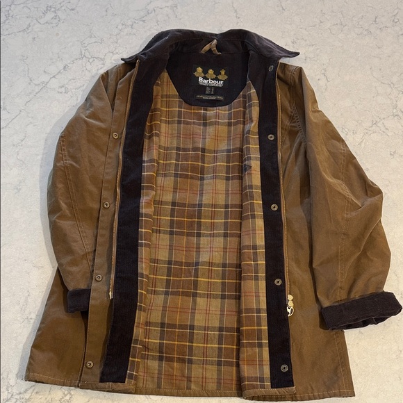 Barbour Brown and Tan Checkered Jacket - Picture 3 of 7